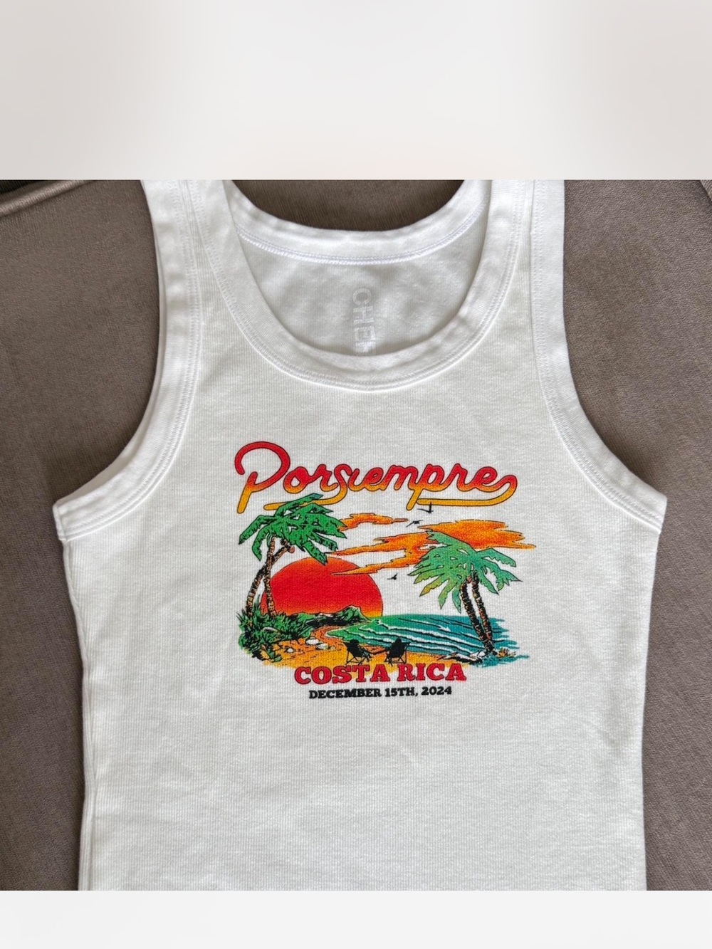 Cherry LA womens scoop neck tank top size S Porsiempre Costa Rica